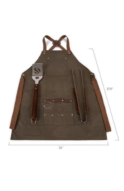 Picnic Time Barbecue Apron & Tools Set