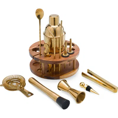 Picnic Time 13-piece Lazy Susan Carousel Bar Tool Set