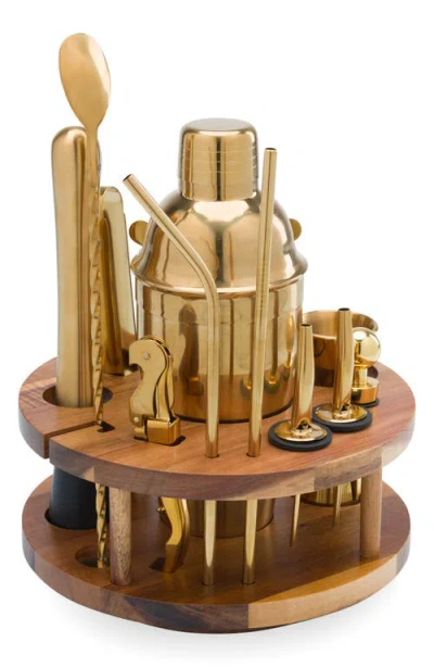 Picnic Time 13-piece Lazy Susan Carousel Bar Tool Set