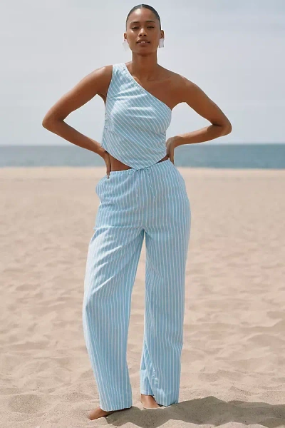 L*space Corey Linen Blend Mid-rise Wide-leg Pants