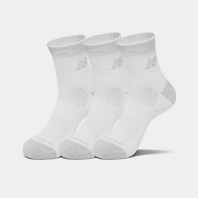 New Balance Active Cushion 6pk Quarter Sock White Size M