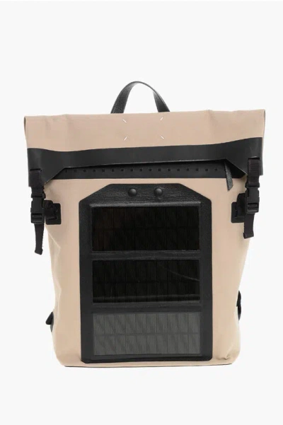Maison Margiela Roll-up Designed Mackintosh Backpack With Integrated Solar P