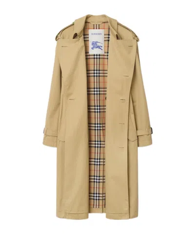 Burberry "highbury" Trench Coat In Green