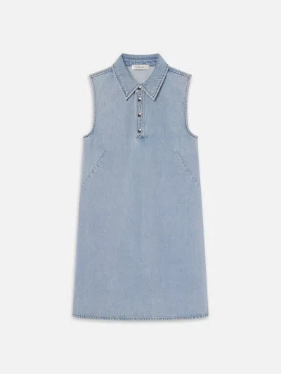 Frame The City Shift Denim Dress In Blue