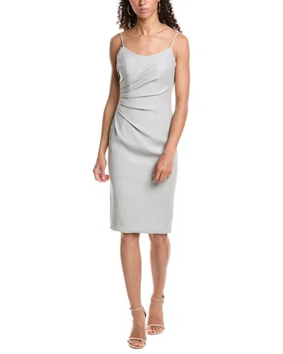 Rene Ruiz Off-the-shoulder Gown In Silver