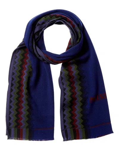Missoni Wool Scarf In Blue