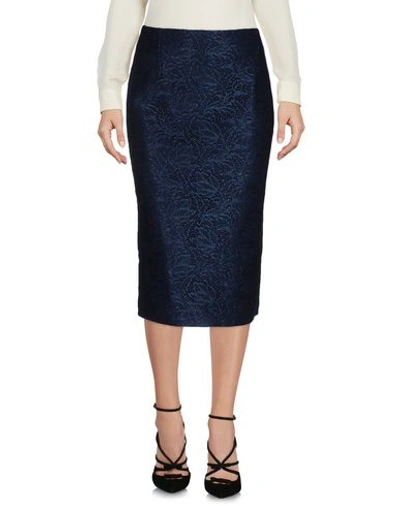 Anna Sammarone 3/4 Length Skirt In Dark Blue