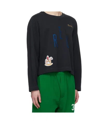 Bode Navy Rec Pullover Sweatshirt In Blue