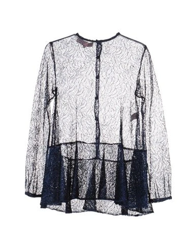 Anna Sammarone Lace Shirts & Blouses In Dark Blue