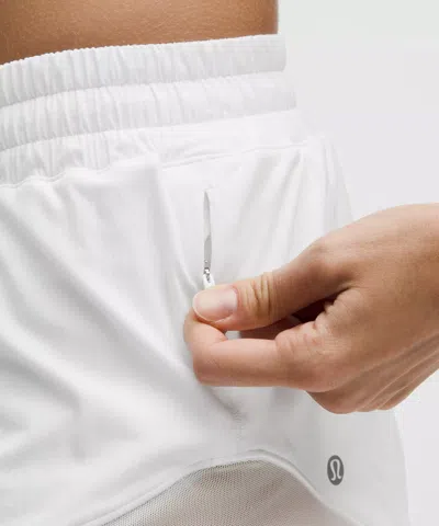 Lululemon Hotty Hot 2.5 Low Rise Short In White