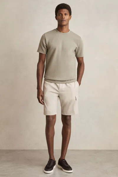 Reiss Stone Short Drawstring Technical Cargo Shorts