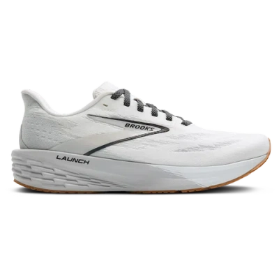 Brooks Women's Launch 11 Running Shoes In White/grey/black