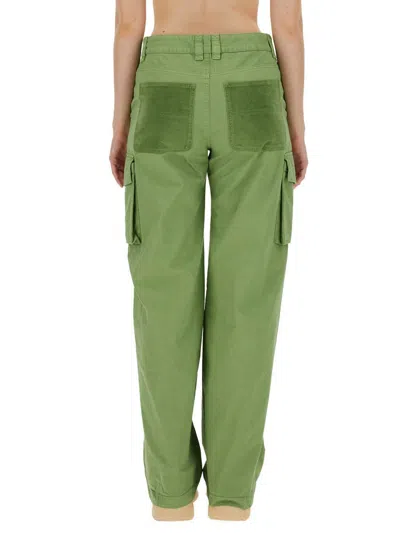 Stella Mccartney Cargo Utility Pants Multiple Pockets In Green