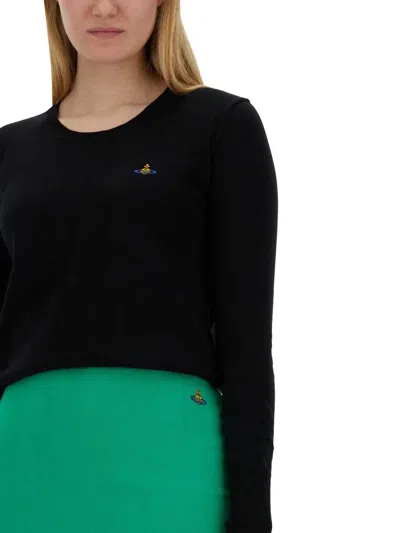 Vivienne Westwood Women Cotton And Cashmere Blend Jumper In Black