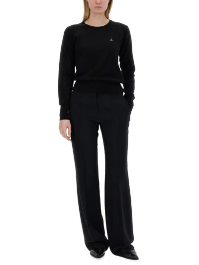 Vivienne Westwood Women Cotton And Cashmere Blend Jumper In Black