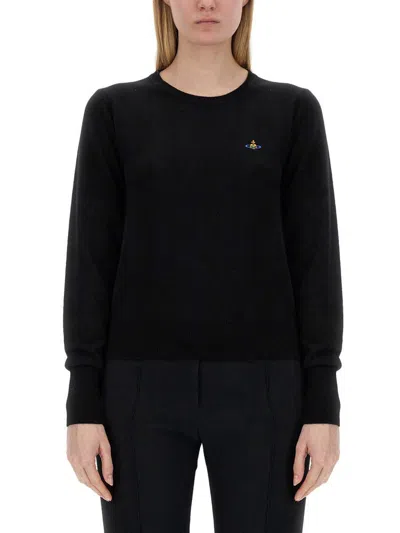 Vivienne Westwood Women Cotton And Cashmere Blend Jumper In Black