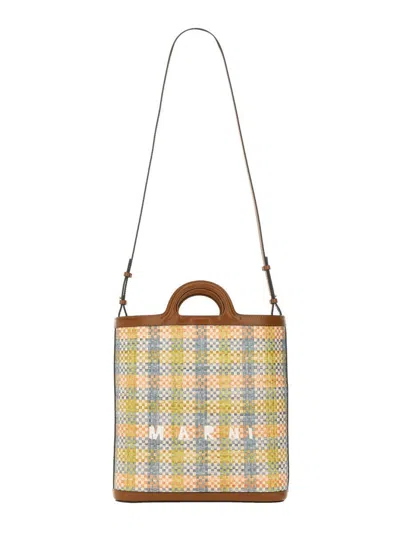 Marni Woven Tropicalia Bag With Calf Leather Trim