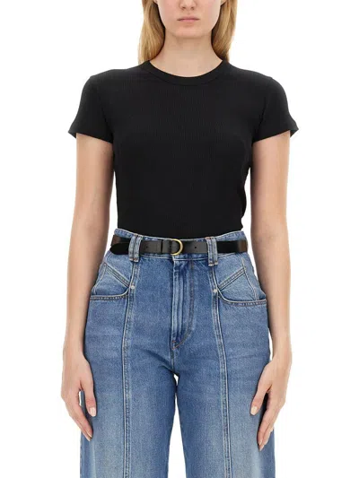 Isabel Marant Cotton Logo Print T Shirt
