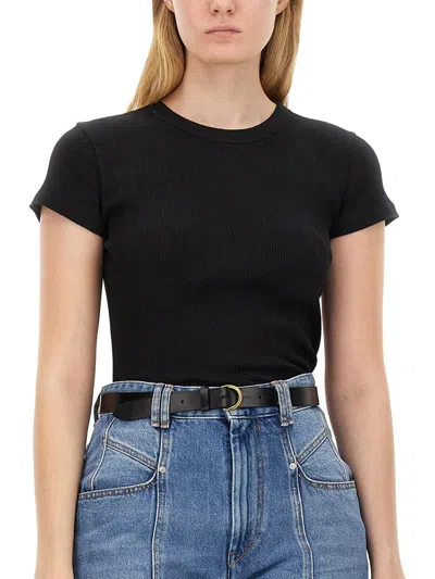 Isabel Marant Cotton Logo Print T Shirt