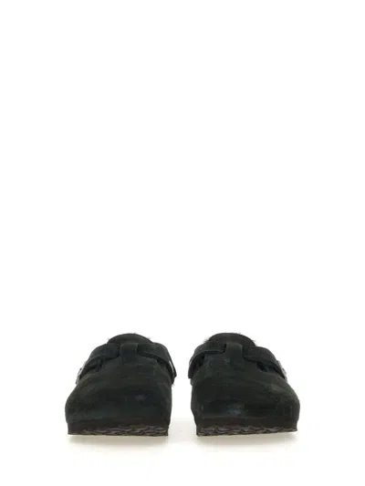 Birkenstock Buckle Cork Open Suede Mules