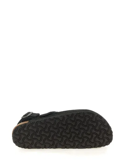 Birkenstock Buckle Cork Open Suede Mules