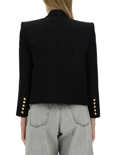 Balmain Tailored Cropped Jacket With Double-breasted Front