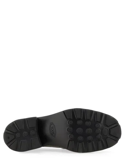 Tod's Shiny Leather Logo Buckle Chunky Loafers