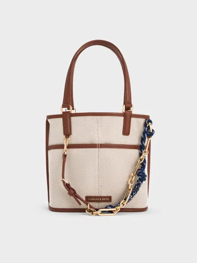 Charles & Keith - Addison Canvas Knotted-rope Double-handle Tote Bag