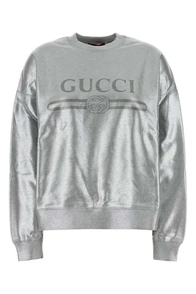 Gucci Laminated Jersey Sweatshirt With Logo