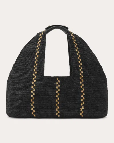 Helen Kaminski Women's Large Euphoria Stitch Detail Raffia Shoulder Bag