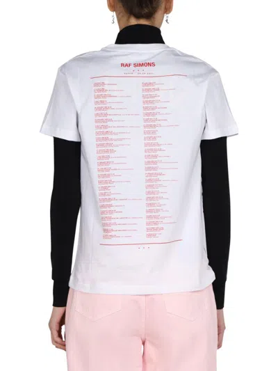 Shop Raf Simons Logo Print T-shirt