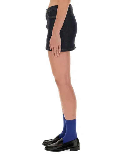 Apc Short Denim Skirt With Pockets And Loops