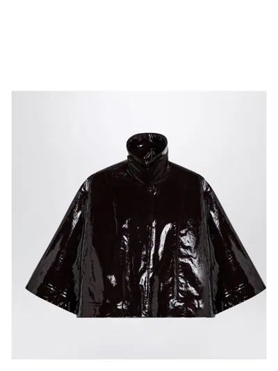 Chloé Short Brown Shiny Cotton Cape