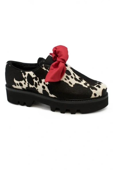 Walter Steiger Spotted Bow Loafers In Black