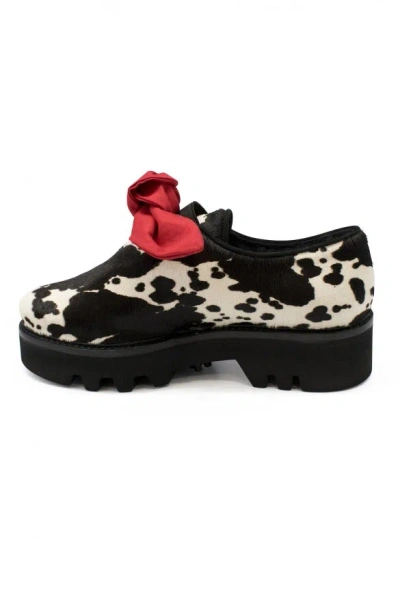 Walter Steiger Spotted Bow Loafers In Black