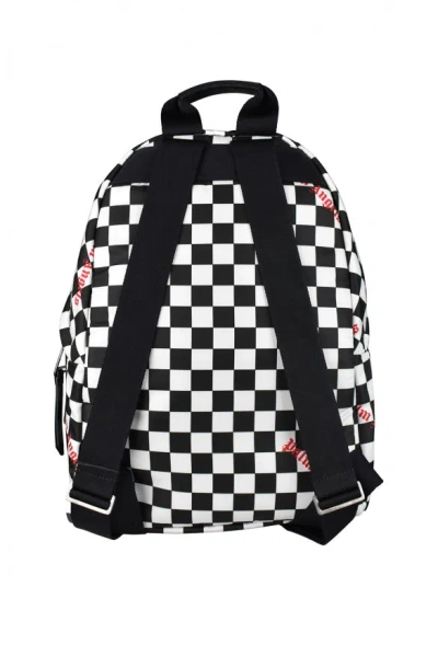Palm Angels Damier Check Print Backpack In Black