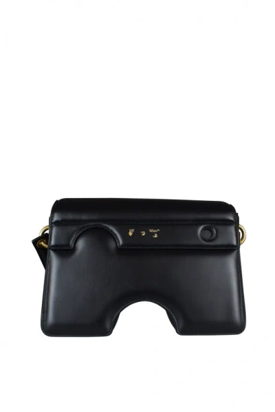 Off-white Off White Large Shoulder Bag Burrow 22 In Black