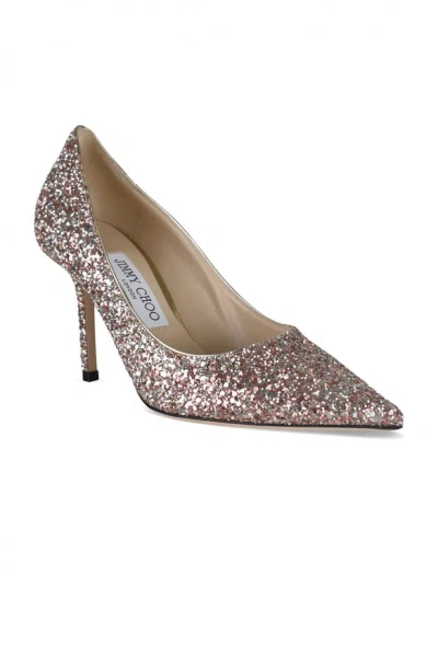 Jimmy Choo Womens Rose Mix Love 85 Glittered Courts 4