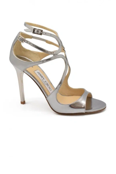 Jimmy Choo Lang 100 Glittered Leather Sandals