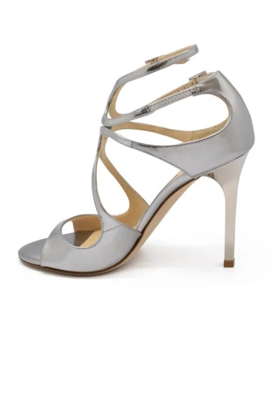 Jimmy Choo Lang 100 Glittered Leather Sandals