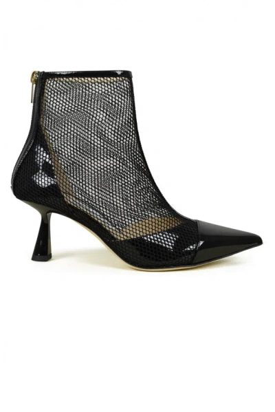 Jimmy Choo Kix 65 Mesh And Patent-leather Ankle Boots