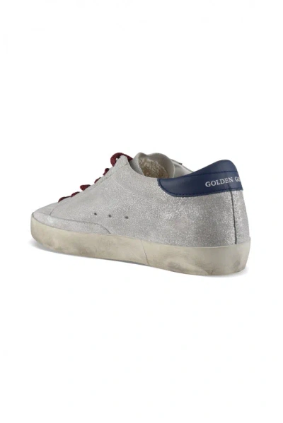 Golden Goose Super-star Distressed Leather-trimmed Metallic Suede Sneakers