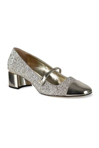 Jimmy Choo Women Elisa Glitter Fabric Pumps In Silver