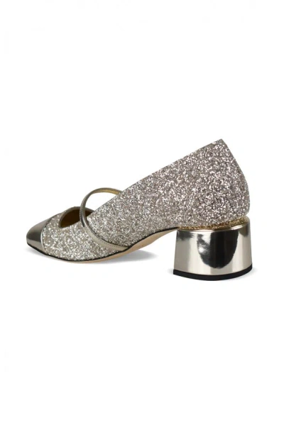 Jimmy Choo Women Elisa Glitter Fabric Pumps In Silver