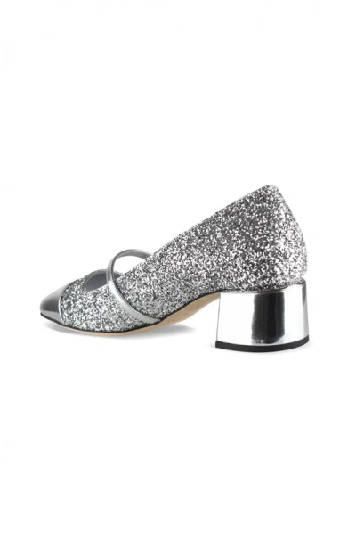 Jimmy Choo Women Elisa Glitter Fabric Pumps In Silver