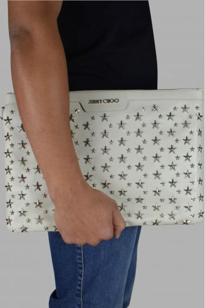 Jimmy Choo Men Derek Clutch Bag In Gray