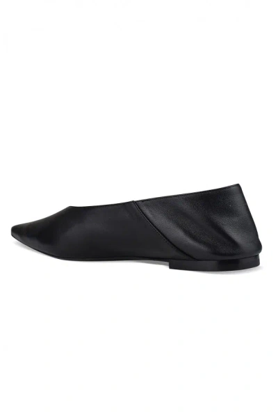Saint Laurent Poppy Ballerina Flat In Nero