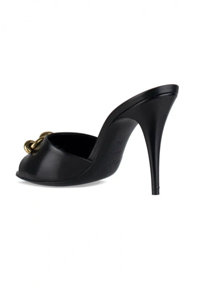 Saint Laurent Le Maillon 95mm Heel Sandals In Black
