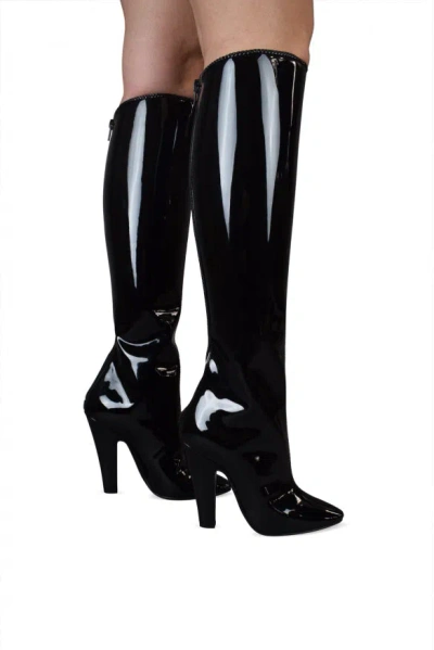 Saint Laurent Almond-toe Leather Boots