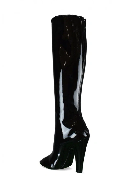 Saint Laurent Almond-toe Leather Boots